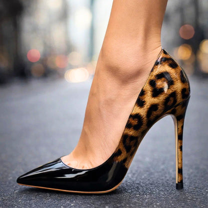 Nova leopard print pointed-toe heels view 3