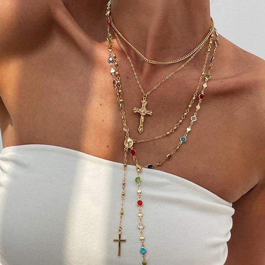 Lioré 4-Piece Cross Necklace Set