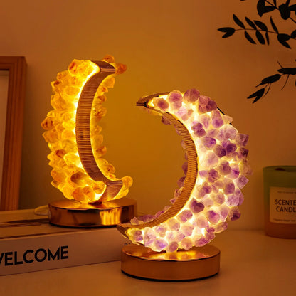 Crystal Crescent Lunar Lamp